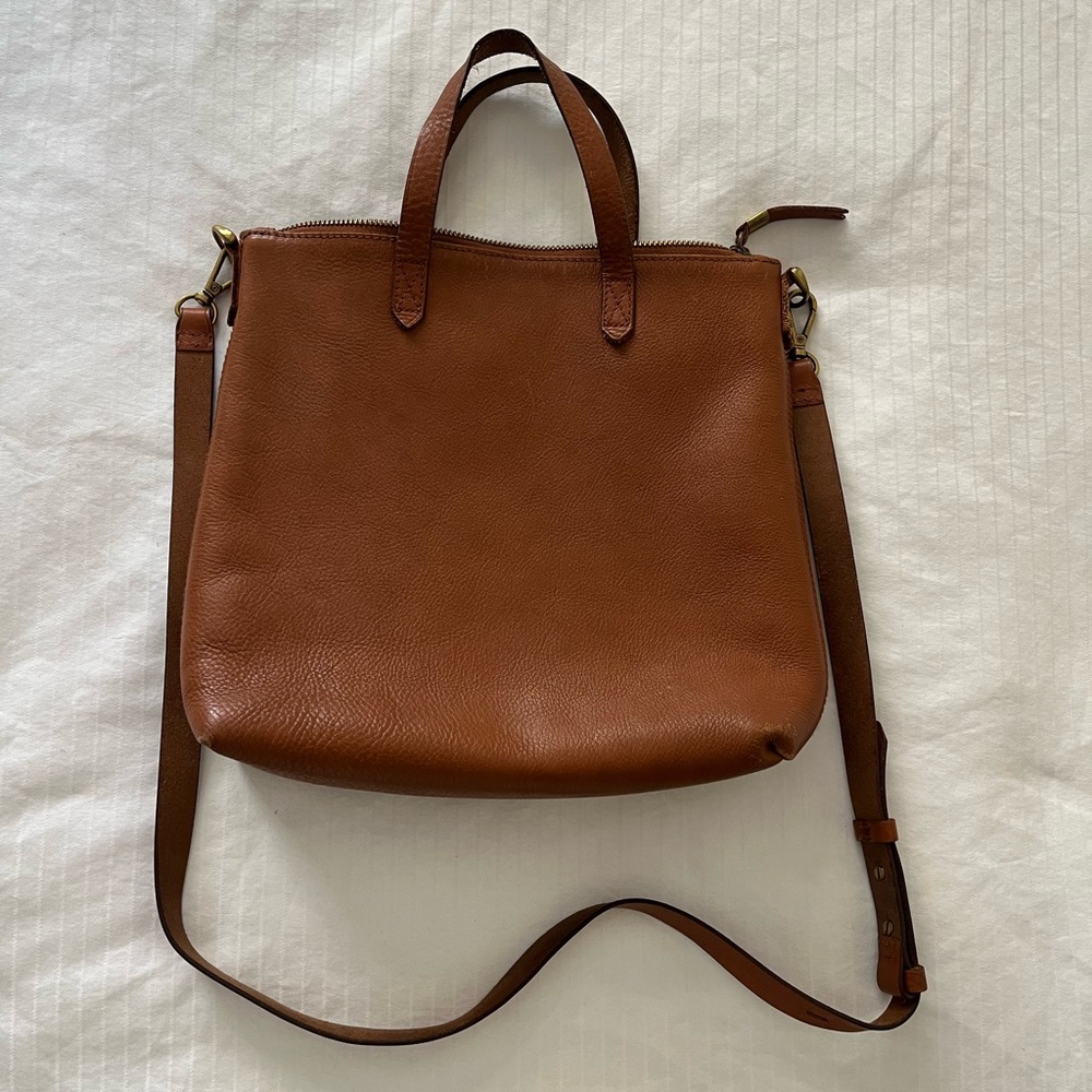 Madewell Zip-Top Transport Crossbody in English Saddle
